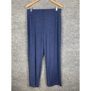 Dana Buchman Travel‎ Anywhere Blue Liquid Knit Pants Women's Large